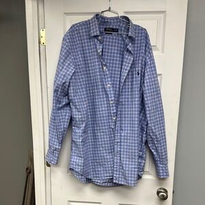 Polo by Ralph Lauren Blue Checkered Men's Shirt